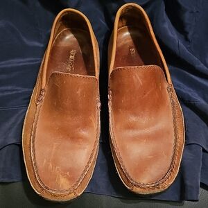 Sebago Brown Leather Slip-On Loafers